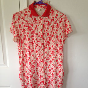 Japanese-inspired Midi Floral Dress